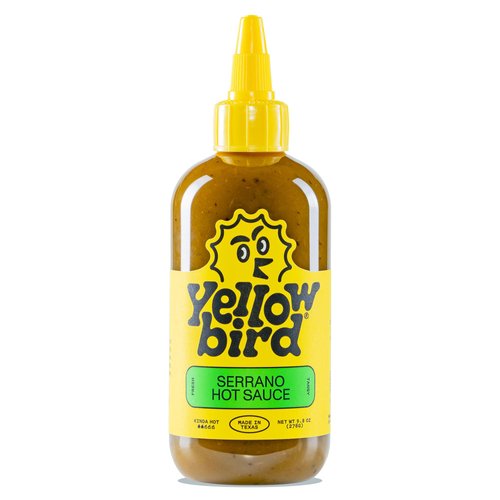 Serrano Hot Sauce by Yellowbird - Serrano Pepper Sauce with Serrano Peppers, Cucumbers, and Lime - Plant-Based, Gluten Free, Non-GMO Hot Pepper Sauce - Homegrown in Austin - 9.8 oz