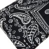 DINPREY Assorted Paisley Print Wide Bandana Knot Headbands Criss Cross Head Wrap Hair Band (Black)