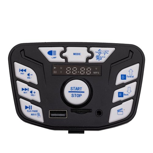 weelye JR1927M-Z Blue 24V Children's Electric Vehicle Power Supply Central Control Switch Multi-Function Bluetooth Connection Music Power Display Center Panel Electric Toy Car Replacement Parts