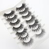 False Eyelashes 3D Handmade Natural Look Fake Eyelashes 7 Pairs Pack Long Lashes Dramatic Lashes Reusable Soft Fluffy Eye Lashes Upgrade One Set of 7 Styles (8-14)