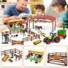 Dwi Dowellin Kids Tractor Toy Farm Playset,Toddlers Farm Vehicle Toys with Light&Sound,69 PCS Farm Toys Set with Farm Animals Fences Farmers for Kids 3-12 Years Old Boys Girls Birthday Gift