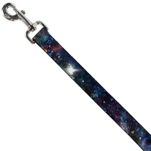 Buckle-Down Dog Leash Galaxy Collage 4 Feet Long 0.5 Inch Wide, Multicolor (DL-W30772-0.5-4FT)