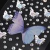100 pcs Face Rhinestones, Colorful Aurora Self Adhesive Diamonds Face Sticky Gems with Tweezers Fabric Butterflies Multi-Style Sequin Stickers for Women Face Body Makeup