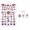 8 Sheets 4th of July Nail Stickers American Flag Independence Day Nail Art Stickers 3D Self-Adhesive Acrylic Nail Art Star Eagle Butterfly Nail Decals for Women Girls DIY Manicure Decoration