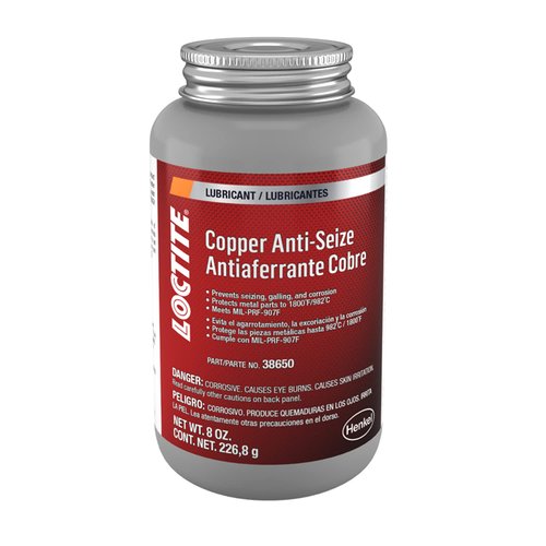 Loctite 555336 Copper Anti-Seize Lubricant Brush Top, 8-oz.