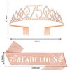 Rose Gold 75th Birthday Sash and Tiara for Women, Happy 75th Birthday Gifts for Women, 75th Birthday Sash and Crown Set, 75th Birthday, Womens 75th Birthday Gifts