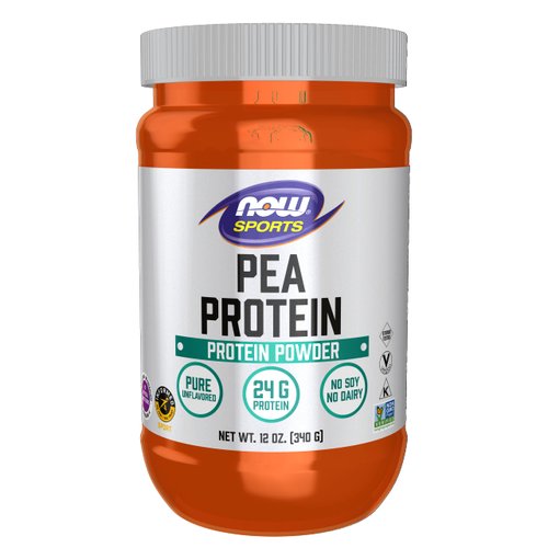 NOW Sports Nutrition, Pea Protein 24 g, Easily Digested, Unflavored Powder, 12-Ounce