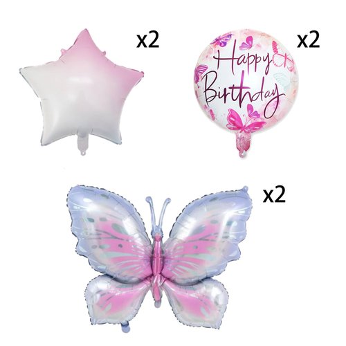Butterfly Birthday Party Decorations Butterfly Foil Balloons for Kids Birthday Party Decoration Supplies