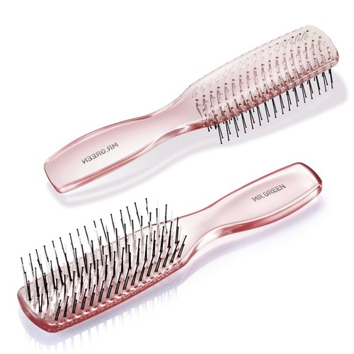 MR.GREEN Hair Brush Crystal Scalp Massage Combs Volumizing Hair Styling Fine Tooth Detangling Too...