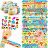 48 Beach 24PCS Beach Temporary Tattoos Sticker 24PCS Slap Bracelets Perfect for Themed Birthday Party Favors Baby Showers or Classroom Rewards Ideal Decor and Gifts for Girls and Boys