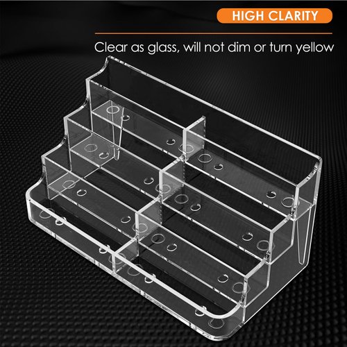 MaxGear Acrylic Business Card Holder for Desk Multiple Business Card Holders, Business Card Stand Business Card Display Holder, Clear Plastic Business Card Holder Display Office, 8 Pocket
