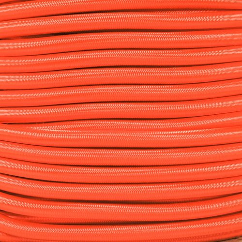 Paracord Planet | 1/4 Inch Elastic Shock Bungee Cord Nylon Crafting Stretch String Rope | Made in the USA | Neon Orange, 25 Feet