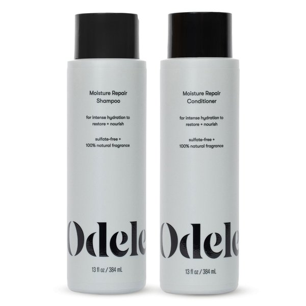 Odele Moisture Repair Sulfate-Free Shampoo & Conditioner Gift Set, for Intense Hydration to Restore & Nourish Dry or Damaged Hair, 13 Fl Oz Each (2-Pack)