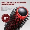 Ion Infused Ceramic Round Brush | Salon Quality Brush for Blow Drying | Fixes Damaged Hair | 2 Roller Brush for Wet & Dry Hair by TheSalonGuy