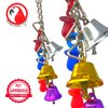 Bonka Bird Toys 1107 Christmas Jingle Bells (6" x 2") Christmas Bird Cage Toy, Parrotlet, Lories, Lovebirds, and Similar