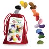 Crayon Rocks, Crayons in a Rock Shape, 16 Count, Tripod Grip Made For Handwriting Development in Kids and Toddlers, Fun & Educational, Creative Activity, Comes in a Red Velvet Bag - 16 Colors
