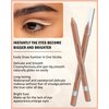 Nude Beige Water Line Gel Eyeliner Pencil-2Pcs Waterproof Smudge-Proof Cream Eye Liner Waterline Brightener Pen,Smooth Easy-to-Sharpen Pencil with Sharpener,Longlasting Eye Makeup Gift for older Women