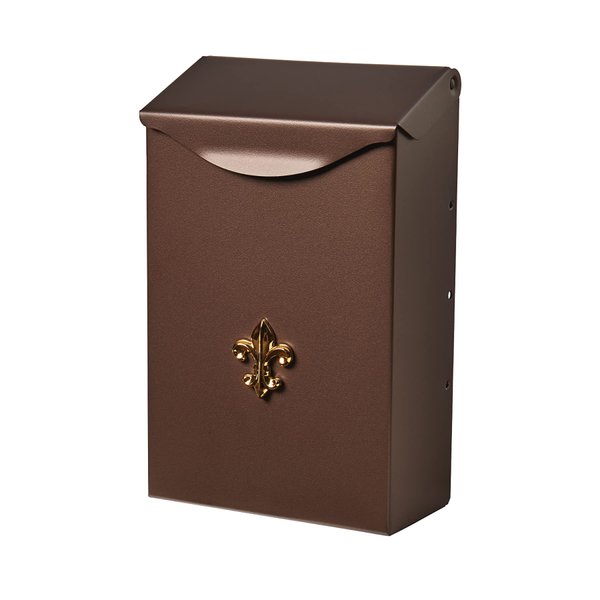 Architectural Mailboxes City Classic Galvanized Steel Wall Mount Mailbox, BW110V04AM, Venetian Bronze, Small Capacity