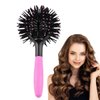 Hulyfw Hair Brush, 3D Round Curl Hair Brushes, Spherical Shape Styling Detangling Hairbrush for Women, Salon Round Hair Curling Curler for Curly/Long/Wet/Dry Hair