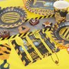 Jspupifip 194 Pcs Construction Birthday Party Supplies,Dump Truck Party Decor with Cake Toppers Banner Tablecloth Plates Straw Cups Napkins Transportation 20 Kit for Kids Boys Birthday Party Supplies