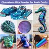 CHEAPART Chameleon Mica Powder 4 Colors Shift Pigment Powder Shimmer Holographic Mica Powder Chrome Epoxy Resin Tumbler Nail Art Polymer Clay Slime Makeup Acrylic Paint