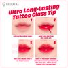 FORENCOS Tattoo Glass Lip Gloss Tint, Korean Glossy Tint/Stain, High Pigmentation, Glasting Shine, Long Lasting, Moisturizing, Lightweight, Non-Sticky Formula (01 CERISE)