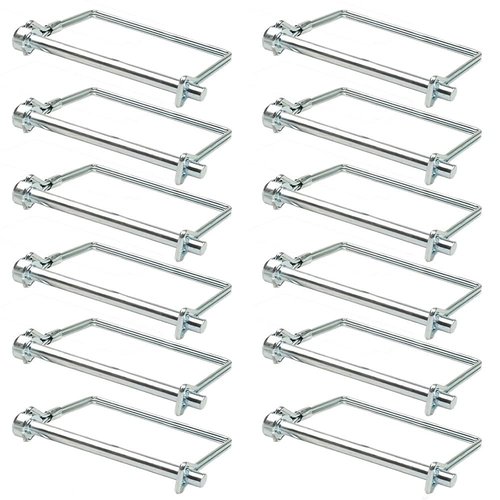 Comonc 15 PCS 1/4*4-1/2 Inch Trailer Pin Shaft Locking Pin Safety Coupler Pin 1/4 Hitch pin Wire Lock Pin 1/4" x 4-1/2" for PTO,Farm,Lawn,Hitches,and Garden