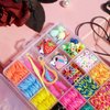 Mini Hair Bands with Organizer Box, Soft Small Girl Hair Ties, Colorful Baby Rubber Bands Set Hair Tail Tools and Rat Tail Comb for Kid Toddlers, Perfect for Braids, Ponytails 32 cells(1225PCS)