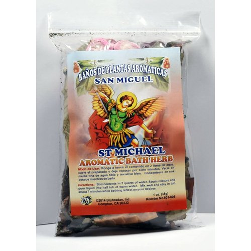 3 PCS Aromatic Soothing Herbal Bath Saint Michael SAN Miguel BANO DE PLANTAS AROMATICAS - Made in USA - 1 OZ