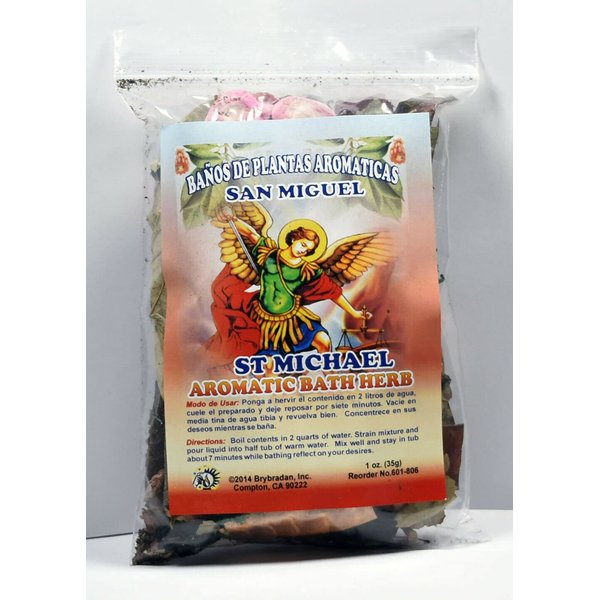 3 PCS Aromatic Soothing Herbal Bath Saint Michael SAN Miguel BANO DE PLANTAS AROMATICAS - Made in USA - 1 OZ