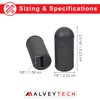 AlveyTech Black Rubber Tips for 5/8" Wheelchair Wheel Locks - Pair fits Brake Handle, Transport Chair, Bariatric Chairs, Rollator, Replacement Lock Grip, Lightweight Covers 2-Pack Parts