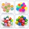 Pllieay 48 Pieces 4 Style 25mm Bouncy Balls Bulk Set Include Mixed Colour Ball Series, Neon Ball Series, Football Series and Gold Powder Ball Series for Party Bag Fillers
