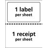 Avery Printable Shipping Labels with Paper Receipts, 5-1/16" x 7-5/8", White, 100 Blank Mailing Labels (27900)