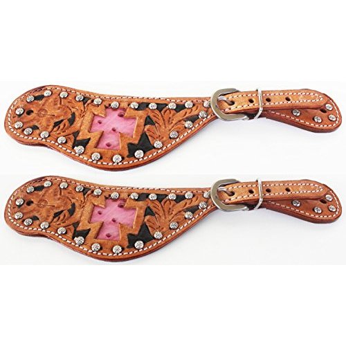 CHALLENGER Horse Western Riding Cowboy Boots Leather Spur Straps Tack 7413
