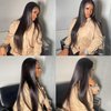 28 Inch 13x4 Lace Front Wigs Human Hair Pre Plucked 180 Density Transparent HD Straight Lace Front Wigs Human Hair for Women with Baby Hair Glueless Wigs Human Hair Pre Plucked Natural Color