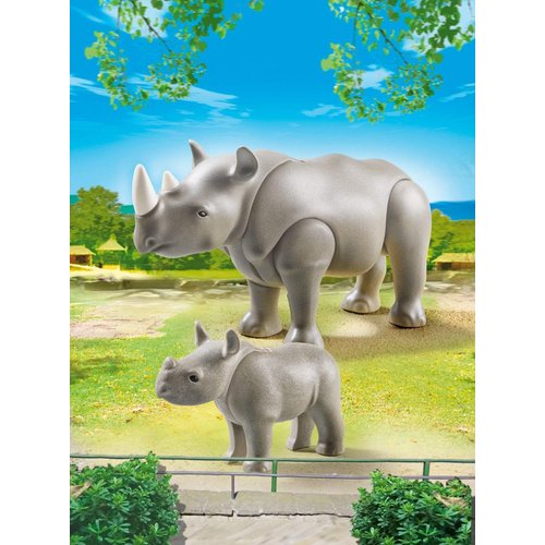 Playmobil Rhino with Baby Building Kit