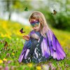 Sunlisky Kids Butterfly Wings Costume for Girls Fairy-Wings Toddler Dress Up Play Costumes Butterfly Skirt Set Mask Party Favors Gifts(Purple+skirt sets)