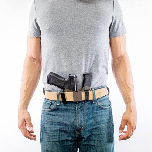 Men's Belt, Nexbelt EDC Supreme Appendix Coyote 38mm Nylon Gun Utility Harness Ratchet Belt for Concealed Carry