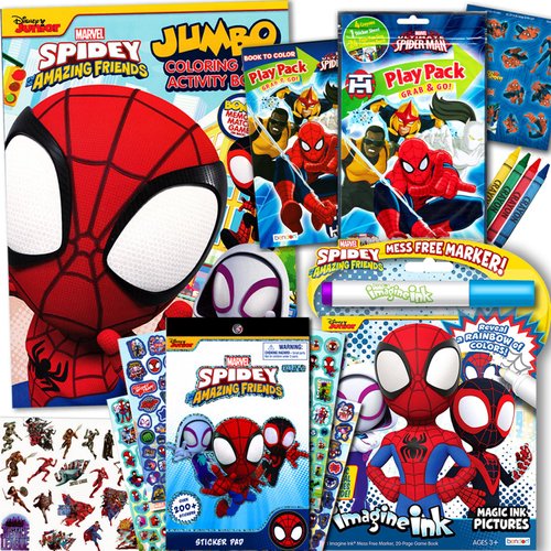 Spidey and His Amazing Friends Coloring and Activity Books Bundle with Imagine Ink Coloring Book, Stickers, and More