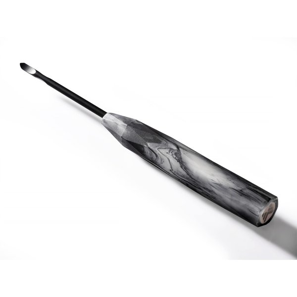 MONEST -Handmade Premium Wax Carving Tool (Storm Black-Scoop) - Food Grade Stainless Steel Tools for Globbing Sauce, Concentrates & Wax - Epoxy Resin Handle Wax Tool
