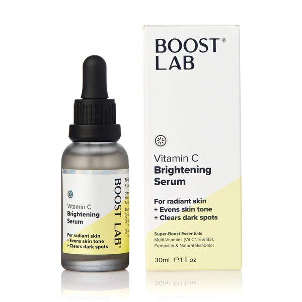 BOOST LAB Vitamin C Brightening Serum for Men & Women Radiant Skin & Face– Evens Skin Tone, Clear Dark Facial Spots- Simple, Pure & Potent- Paraben, Sulphate, Fragrance & Cruelty Free- 30 ml (1 fl oz)