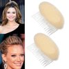 2Pcs Beige Charming Bump It Up Volume Inserts Hair Comb, Do Beehive Hair Style Tool Hair Comb, Do Beehive Hair Base Styling Accessories for Women Lady Girl