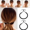Mini Skater 10Pcs Women Ponytail Hooks Bungee Small Rubber Bands Hair Ties Accessories Elastic Holder Blonde Beige Styling Headbands Tools Claw Thick Hair Clips for Girl (Black)
