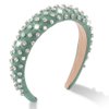 AHONEY Green Headband for Women Girls, Hair Bling Rhinestone Crystal Glitter Sparkly Diamond Padded Headband Fancy Jeweled Headpiece Holiday Hair Accessories Birthday Gifts (Green)