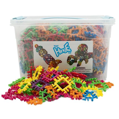 Incredibly Interconnectable Toys That Hinge Toy 504 Piece Extreme Builder Set - Original Colors - STEM Construction Toy Building Block Set