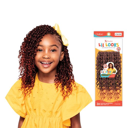 Outre Crochet Braids X-Pression Lil Looks 3X Passion Waterwave Feed Twist 10" (1-pack, 1B)