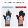 Aokitec UV Gloves for Nails - UPF50+ UV Protection Gloves for Gel Manicures, Anti-UV Gloves for Gel Nail Lamp Fingerless UV Gloves for Nail Art Skin Care Protect Hands from UV Harm (Black)