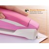 Bostitch Office InPower Spring-Powered Desktop Stapler, 20 Sheet Capacity, One Finger Stapling, Includes 210 Staples, Jam Free, Opens for Tacking, Breast Cancer Awareness Pink