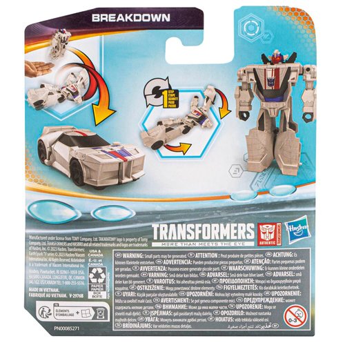 Transformers Toys EarthSpark 1-Step Flip Changer Breakdown, 4-Inch Action Figure, Robot Toys for Boys and Girls Ages 6 and Up