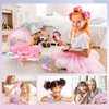 Little Princess Toddler Vanity Set, Portable Makeup Kits with Lights and Music & Real Mirror & Multiple Accessories, Best Birthday Christmas Festival Gift for Girls 3-7 Year Old Toddlers 1-3